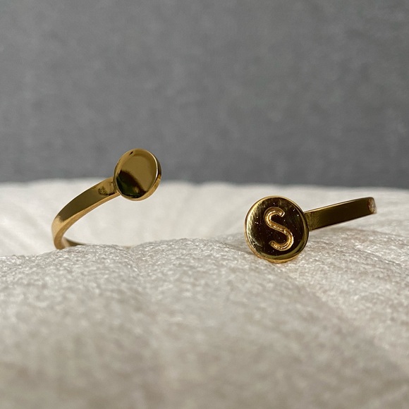 Gorjana Monogram Disc Cuff in "S" - Picture 6 of 7